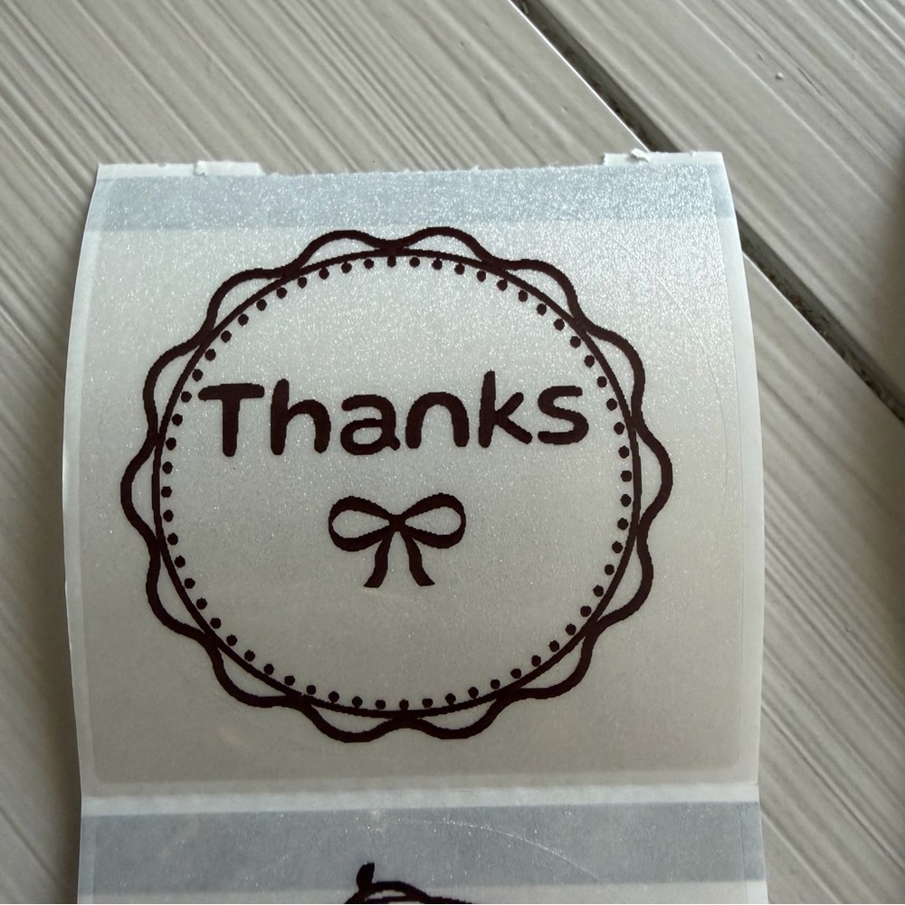 Silver & Black Transparent Glitter Thanks ~50pcs only~